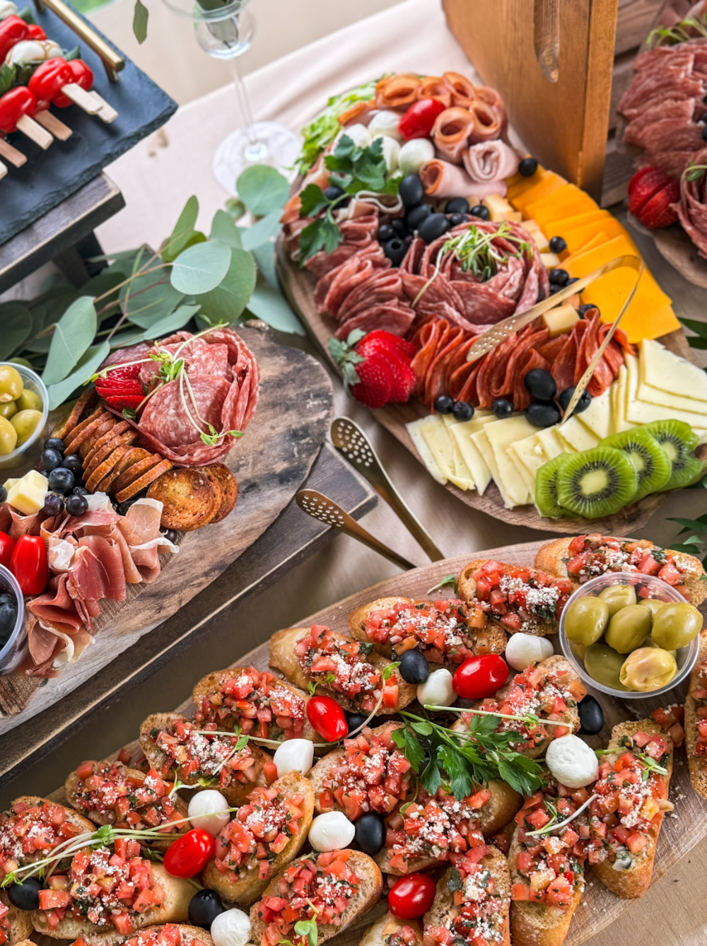 charcuterie tray, table